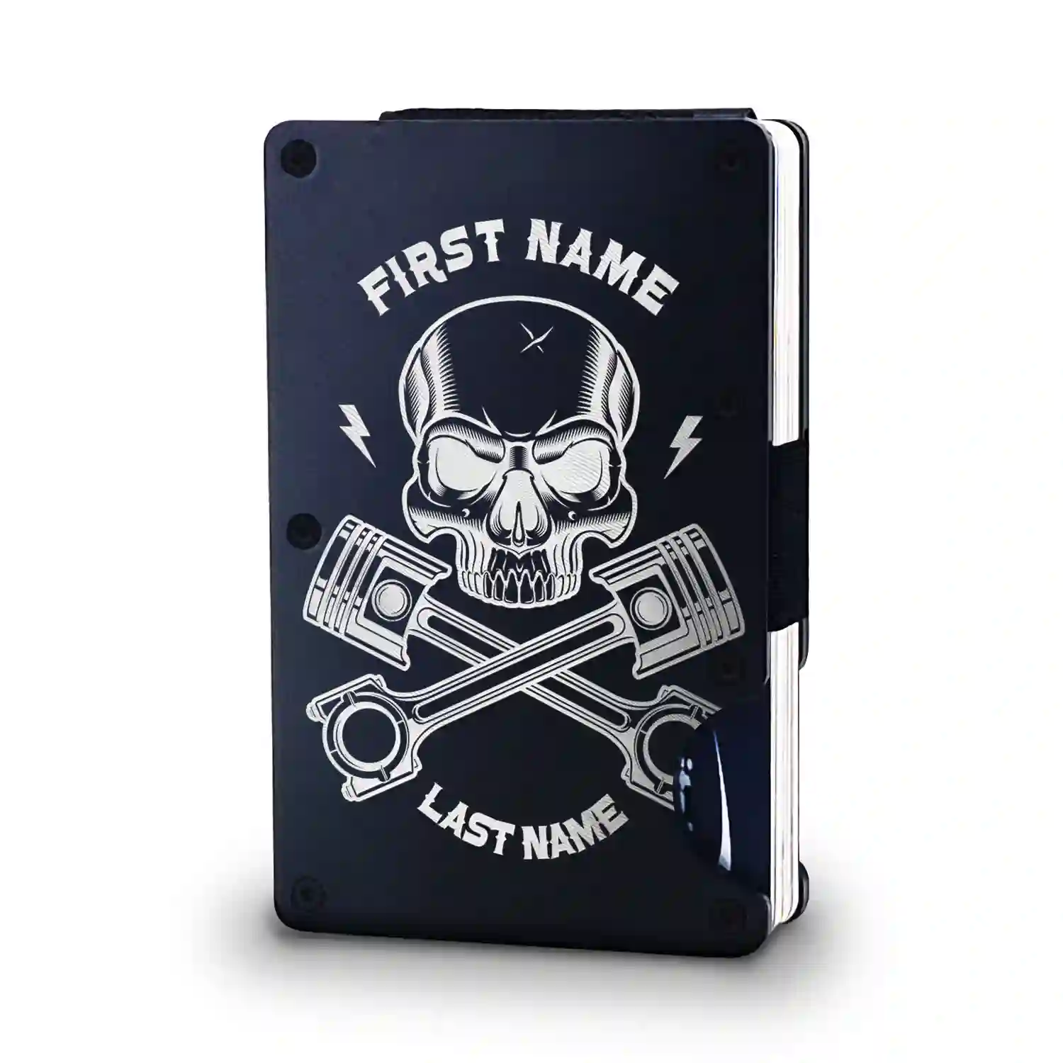 RFID Metal Wallet - Skull Garage - Black RFID Metal Wallet - Skull Garage - Image 1